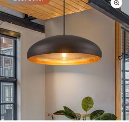 Glowlings Modern Industrial 20" Dome Pendant Light , Dimmable Hanging Fixture - brand new