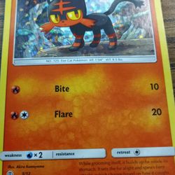 Pokemon Card Litten Hp70 2016
