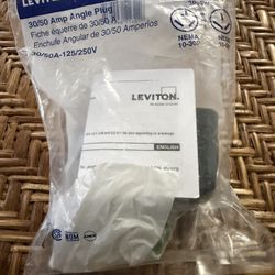 Leviton 30/50 Amp 3-Pole Angle Plug 120/240 NEMA 10-30P/10-50P, Black No.287
