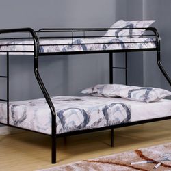Brand New Black Metal Twin Over Full Bunk Bed 