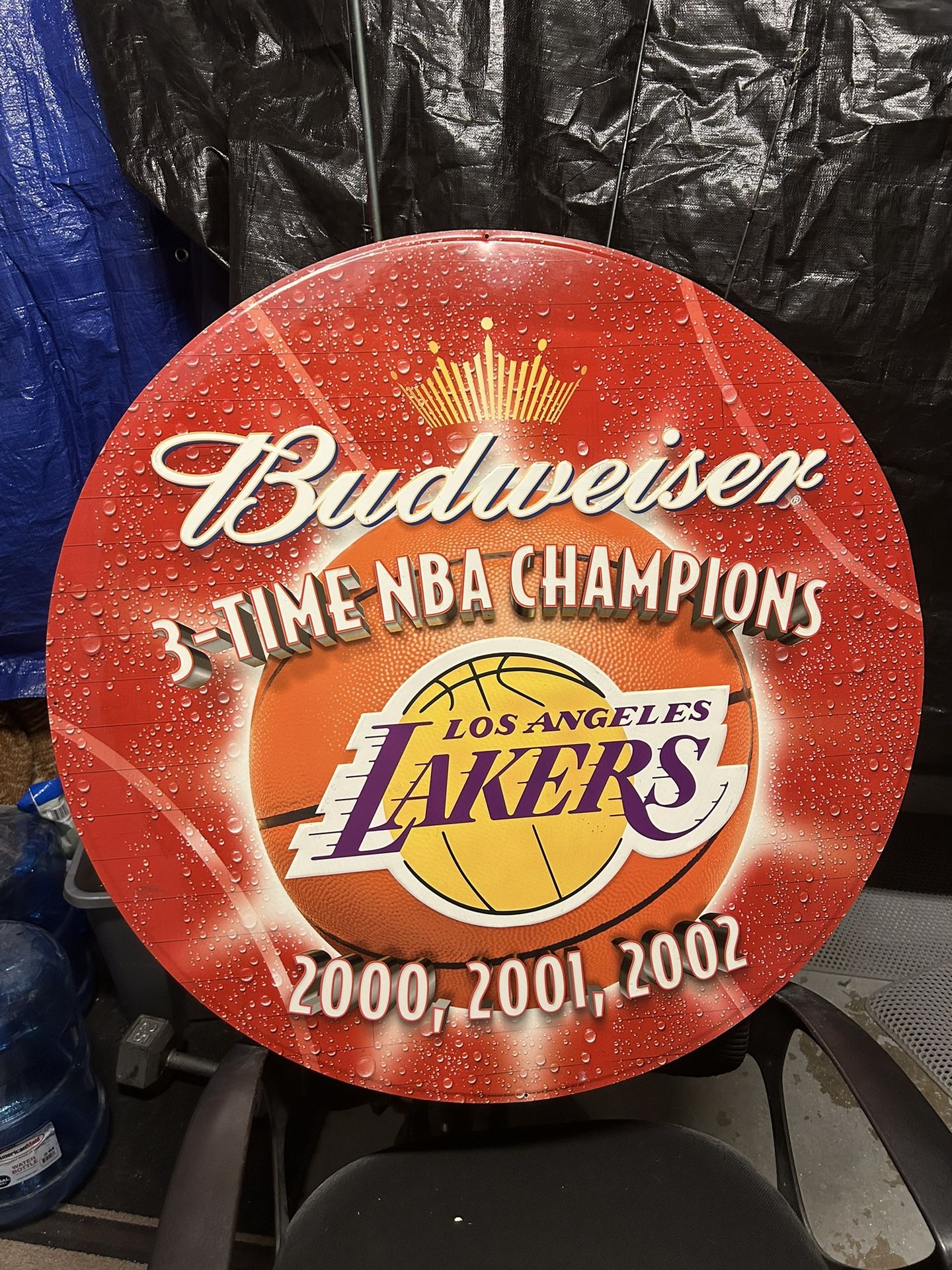 Vintage Lakers Budweiser Basketball Sign
