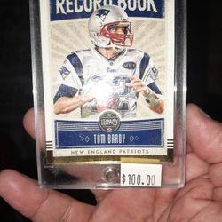 Tom Brady Record Book Collectible Card