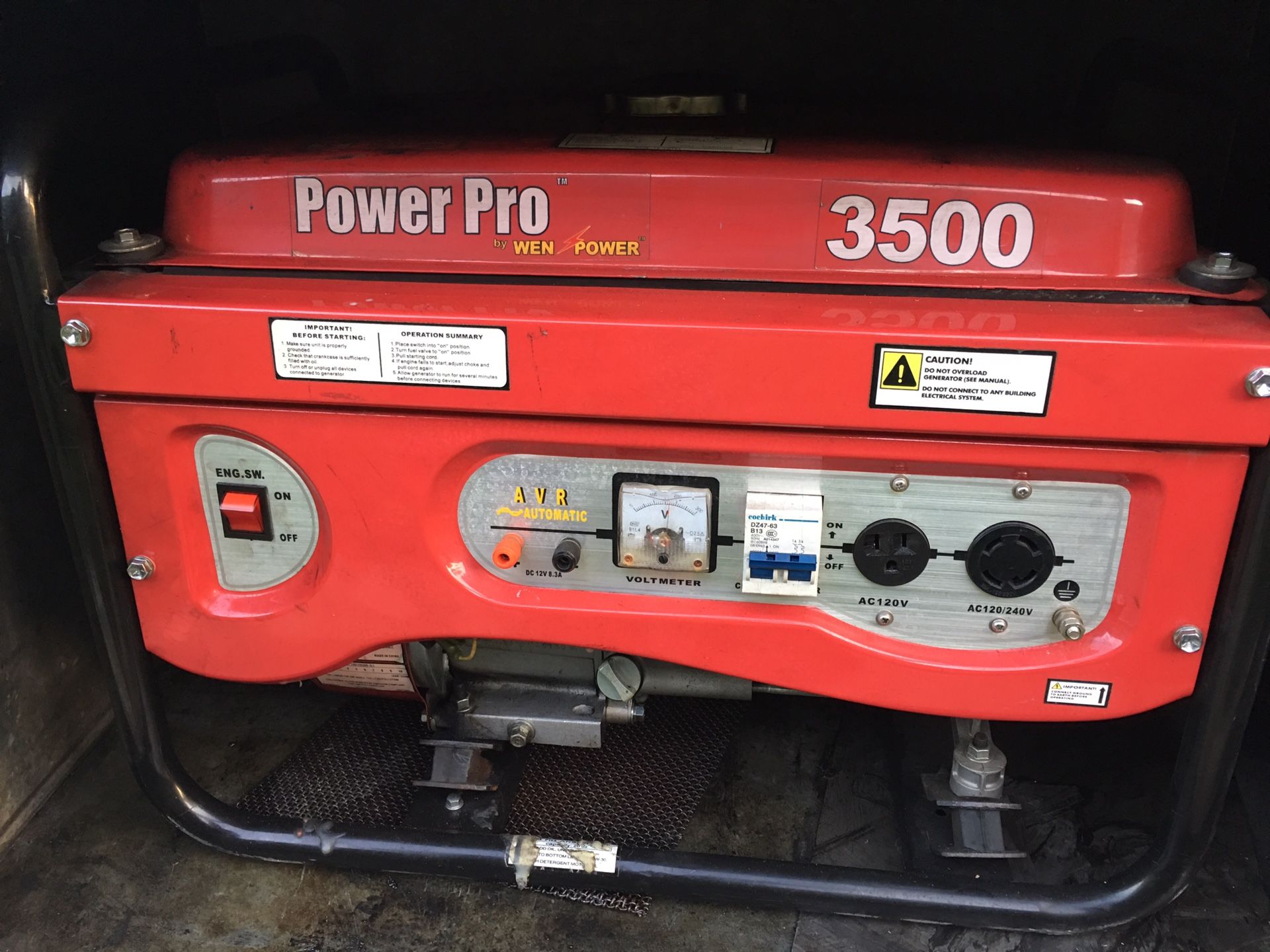 Power Pro 3500 Watt Generator