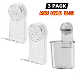 3 Pack Vacuum Suction Cup Hooks Set for Shower Kitchen Storage Glass Window Tile Heavy Duty