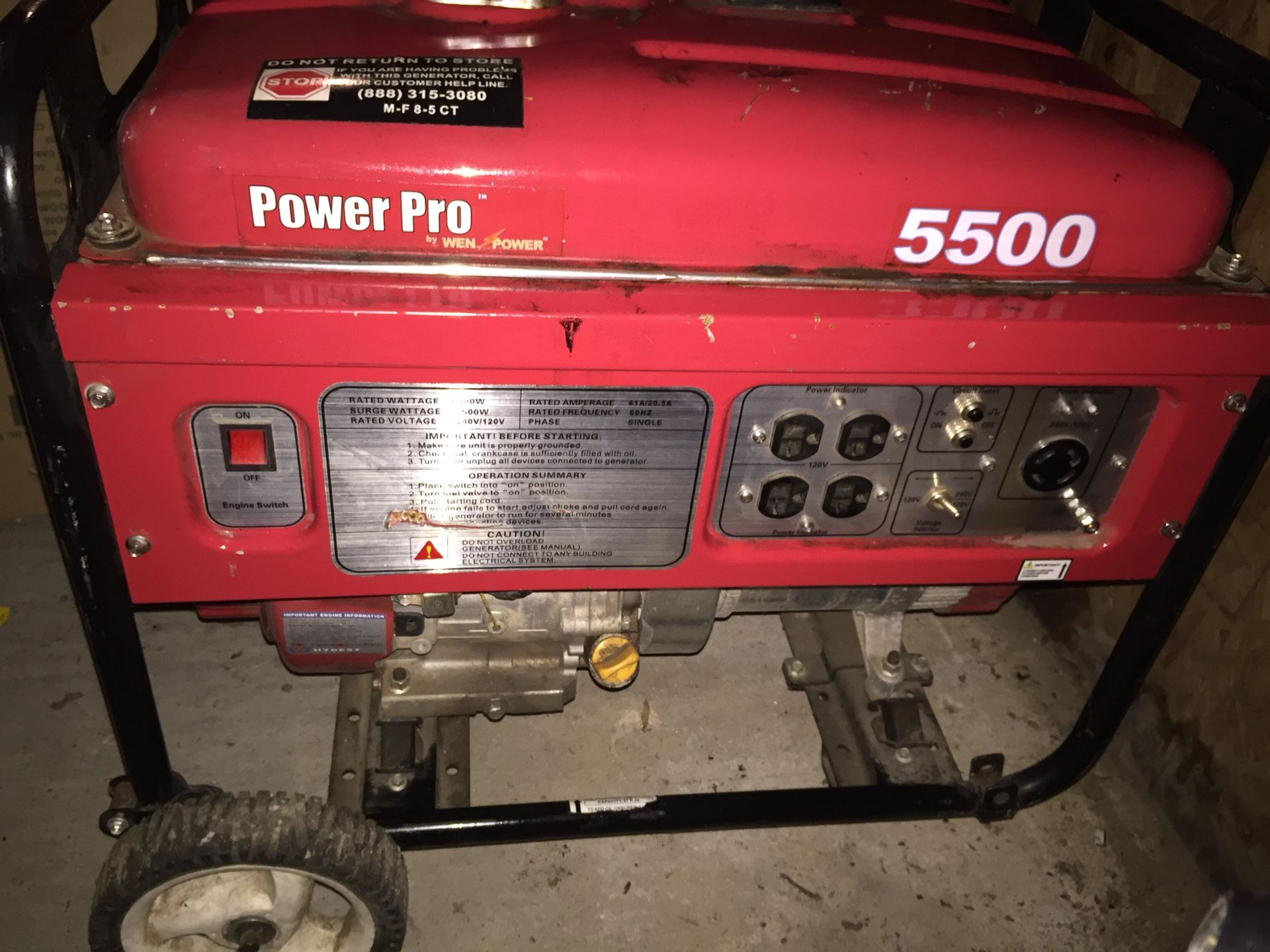 Wen power pro 5500 heavy duty generator