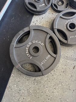 Weights barbell and bench