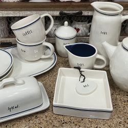 Rae Dunn Blue Stripe Bundle