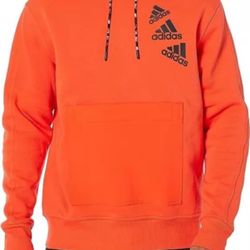 Adidas Orange Zipper Hoodie