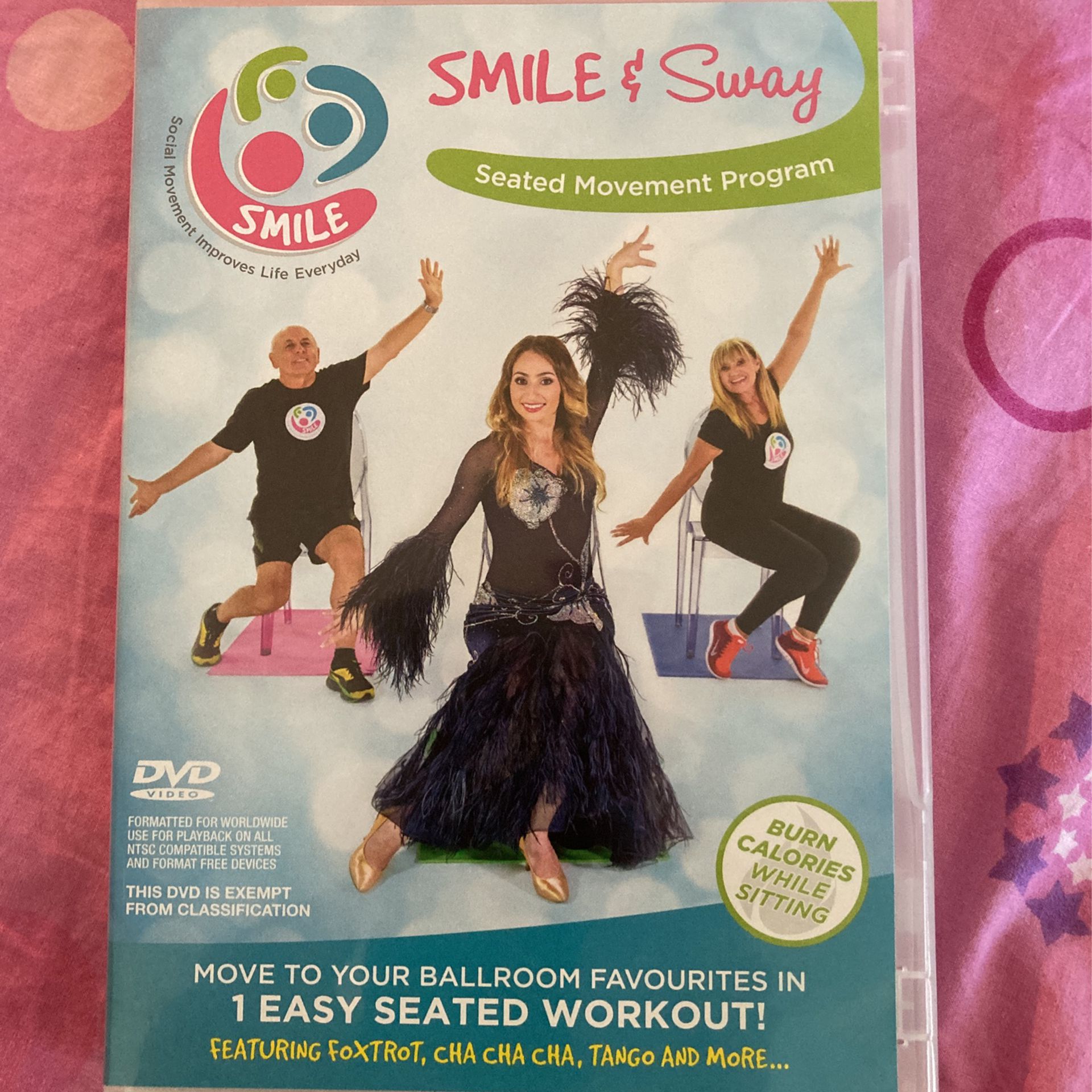 Smile and Sway Seated Workout Chair Exercise Ballroom Dance DVD