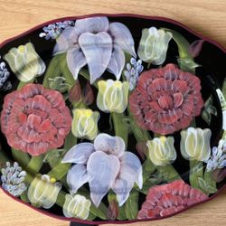 Large Floral Serving tray - Crafted International China