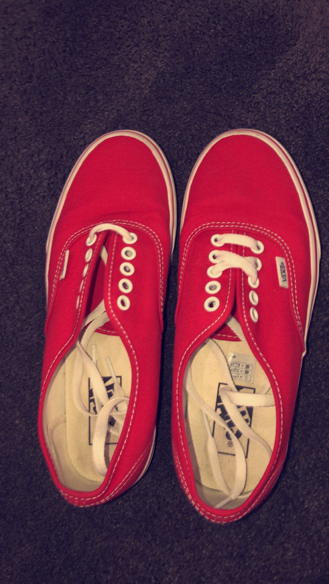 brand new red vans in size 7