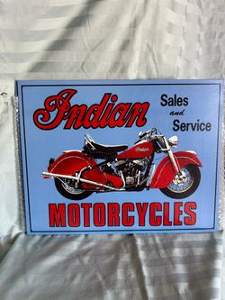 Indian motorcycle metal picture
