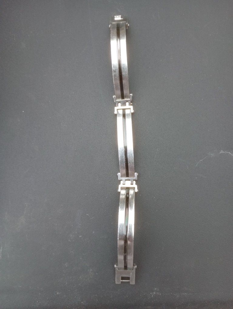 Silver And Black Bracelet