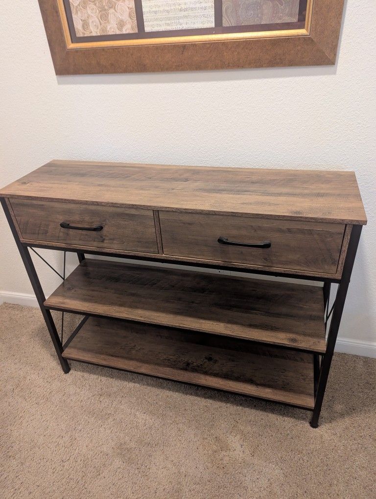 Rustic Industrial Console Table
