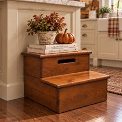 Vintage Wood Two Step Stool