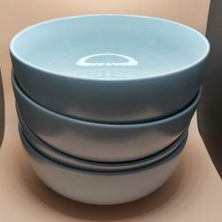 5 CorningWare serving bowls, gray - (4 large, 1 medium)