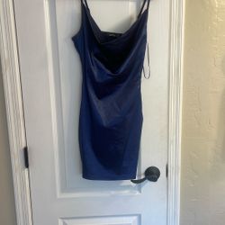 Navy Silk Dress