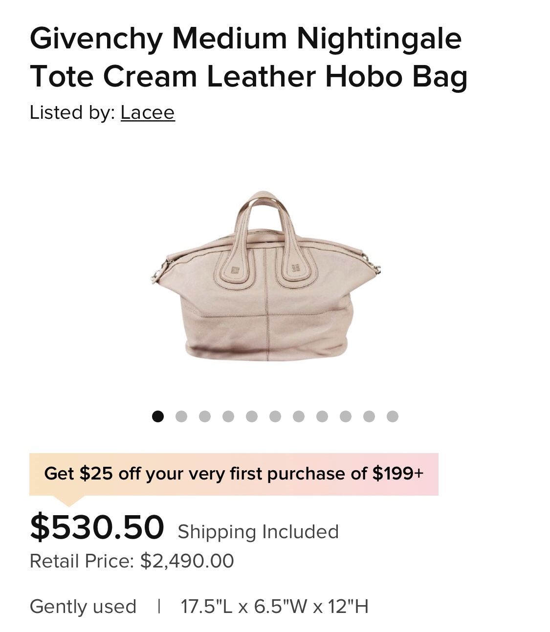 Givenchy hobo leather bag