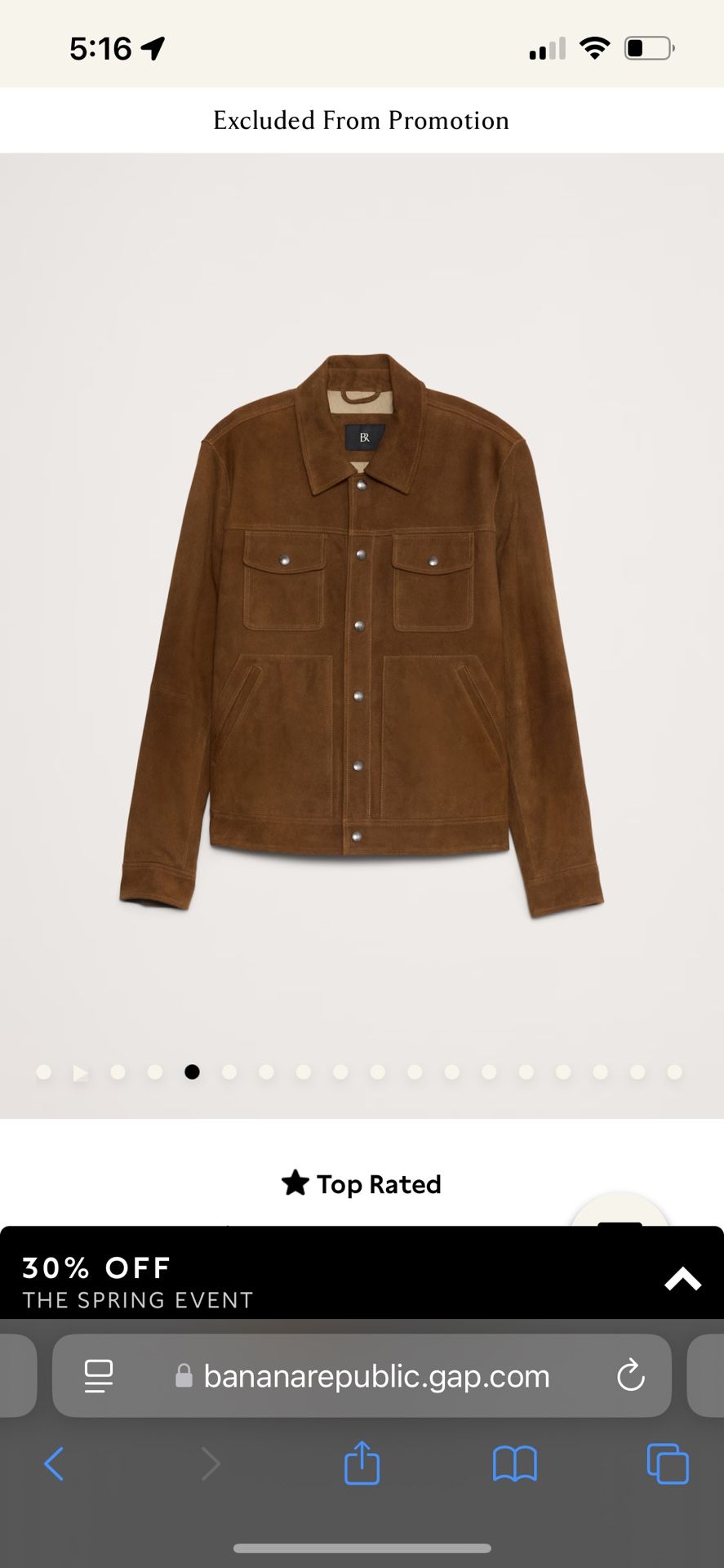 Banana Republic Suede Trucker Jacket Large