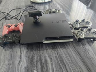 PS3 with 5 Controllers and Camera