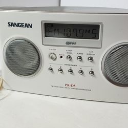 Sangean Digital Portable Stereo Receiver with AM/FM Radio - White - PRD5