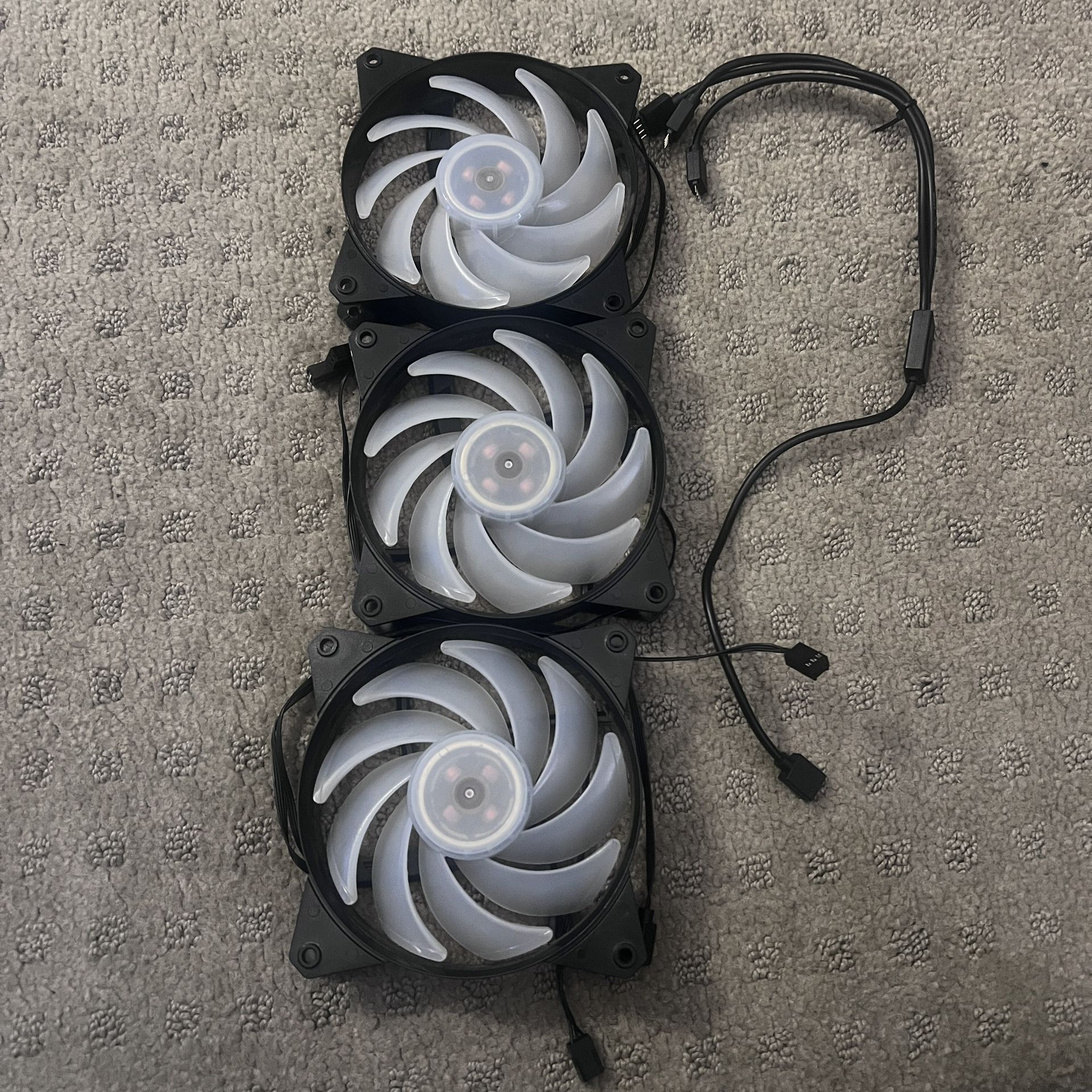 Cooler Master 120mm PC Fans (3x) + 4-Pin PWM Splitter