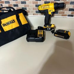 Dewalt 1/2” Cordless Drill-Battery-Charger And Bag