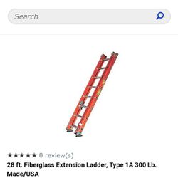Werner 24ft Fiberglass extension Ladder 300lb Capasity