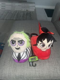 BEETLEJUICE PLUSH SLIPPERS. BRAND NEW. ADULT SIZE 9-10