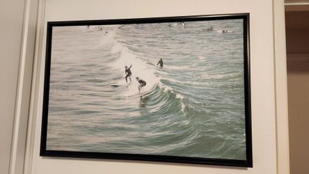 Surfers canvas photo