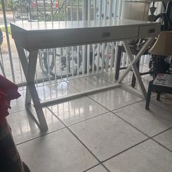 2 White Utilities Tables W Drawers Neat Conditions $ 65 Each