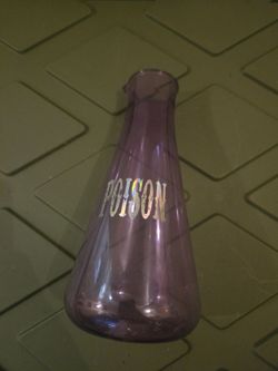Purple Glass Poison Bottle Decor