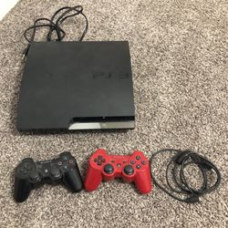 Sony PlayStation 3 Slim (CECH-2501) w/ 2 Controllers