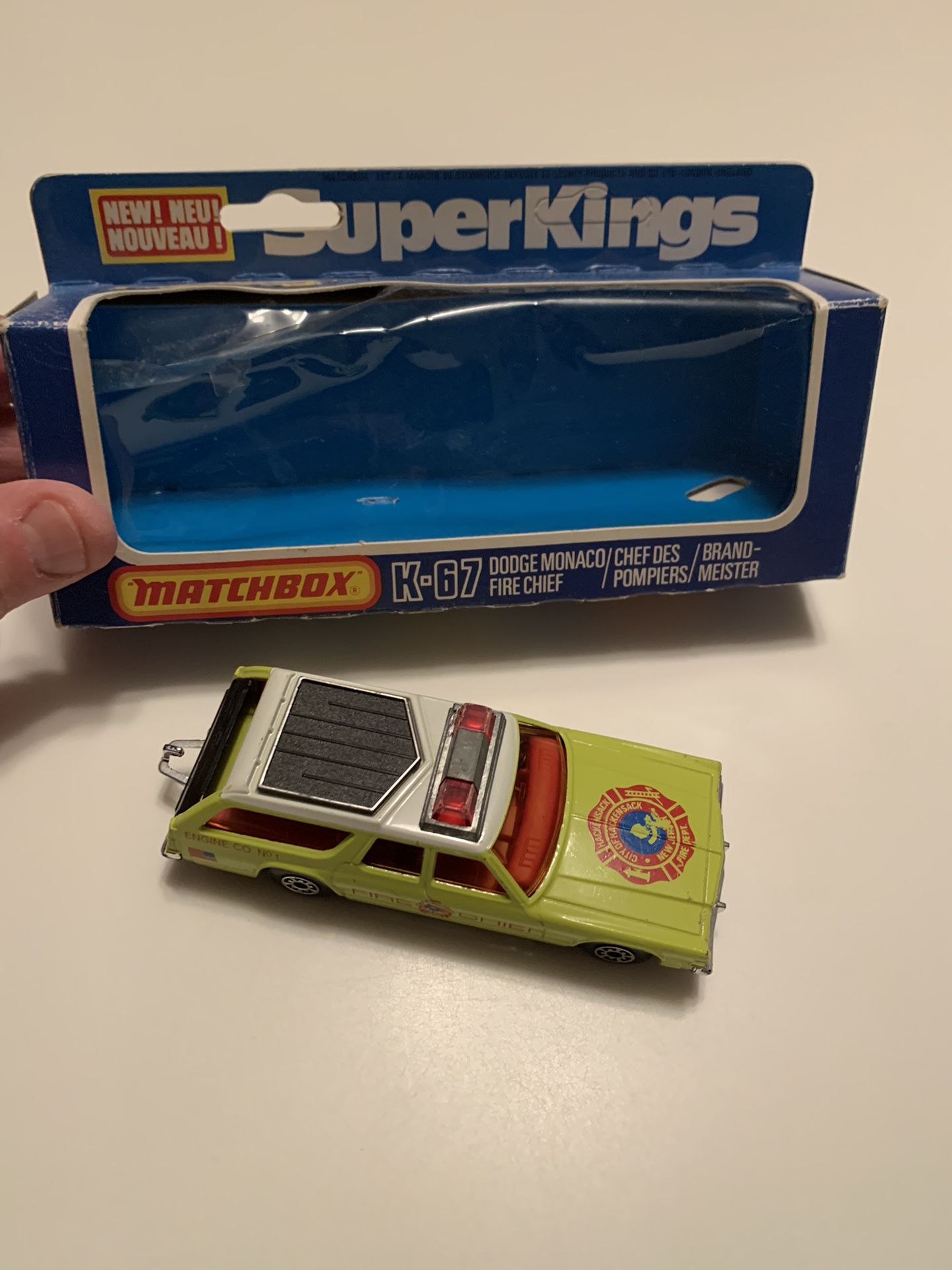 Toy Matchbox SUPERKING K67/68 DODGE MONACO ESTATE Fire Chief Car 1978