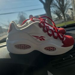 Reebok Allen Iverson Question Low White Red Sz.6.5