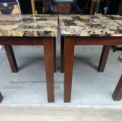 End Tables With Faux Marble Top