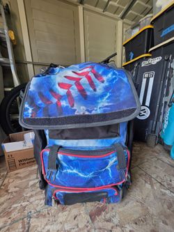 Boombah catchers rolling bag