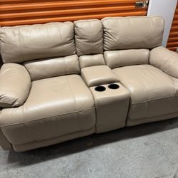 Two Leather Couches, Pre Owned 