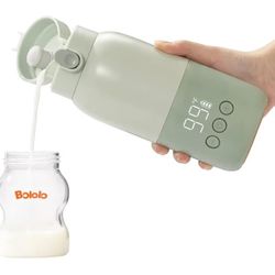 Portable Bottle Warmer for Travel, Super Fast Charging, Instant Breastmilk, Formula, Water, Milk Warmer with 10 Ounces Big Capacity, Baby Flask for Ve