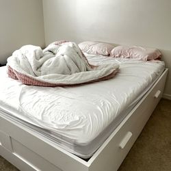 Queen Bed Frame With Mattress