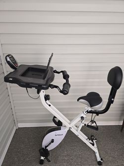 FitDesk Exercise bike with Laptop Tray