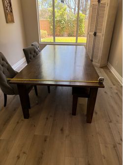 Solid wood dining room table 104in x 47in