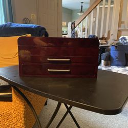 Beautiful tortoise shell jewelry box.