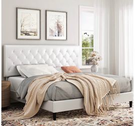 King Bed Frame and mattress.