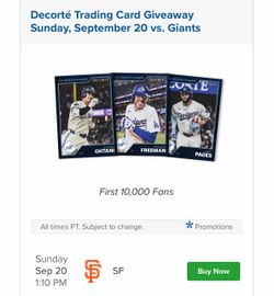 Giants vs Dodgers Tickets