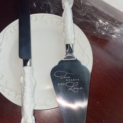 Wedding Cake Knife & Plate