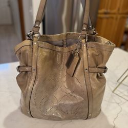 Coach Audrey Andie Cinched Leather Tote