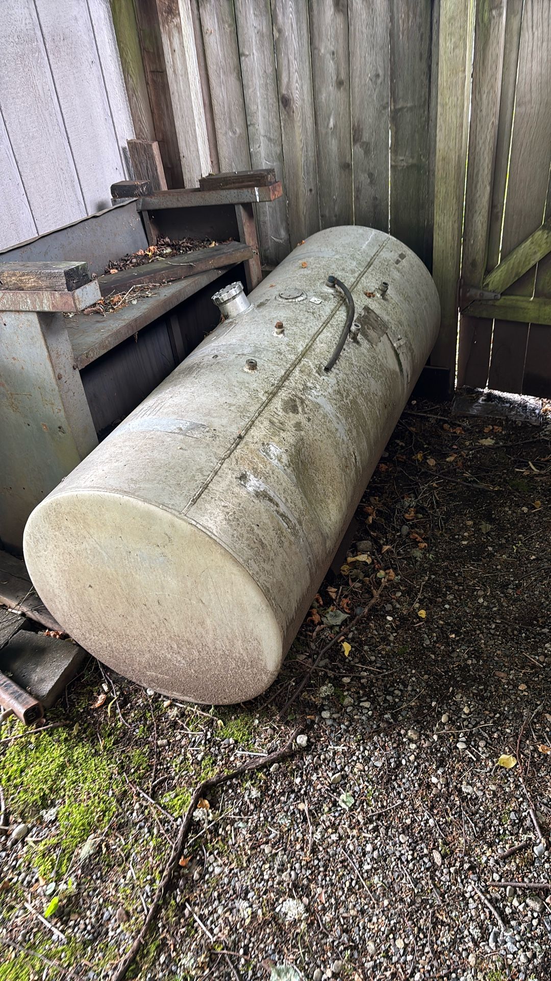 100-125 Gallon? Semi Fuel Tank With A Dent