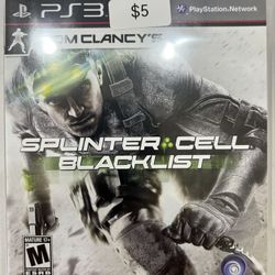 PS3 Games Tom Clancy’s Splinter Cell Blacklist 