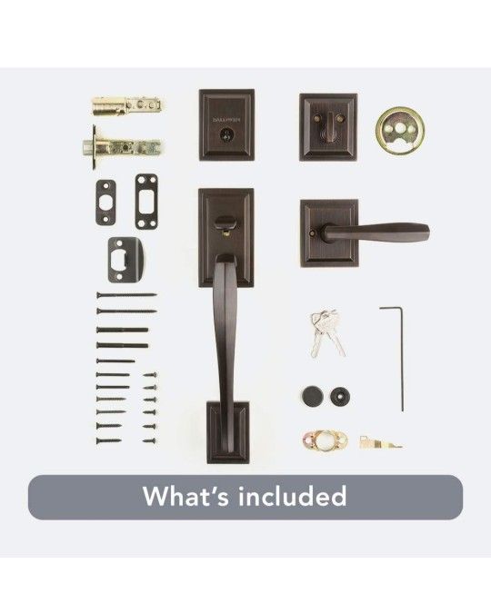 Baldwin Torrey Pines, front entry handle set with interior lever, with SmartKey technology for Microban key and protection, in bronc,All Products : American Fashion Style Bags On Sale